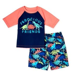 Baby Dino Trunks & Rashguard Set